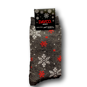 3/$15 Snowflakes Christmas Holiday Funny Novelty Crew Socks - NWT